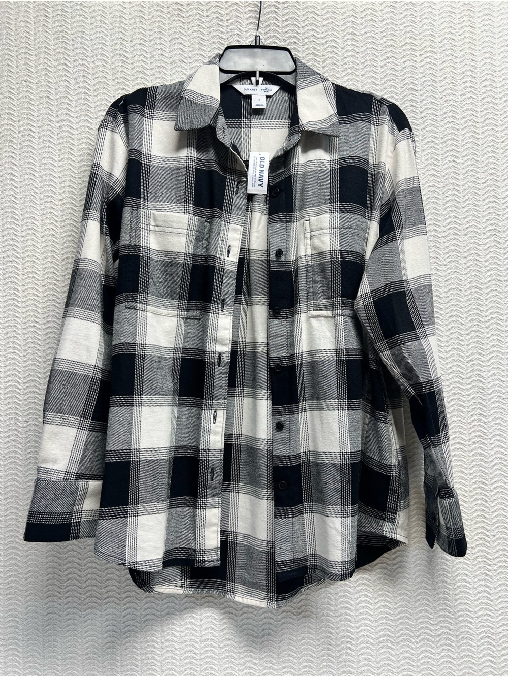 old navy / the boyfriend shirt plaid flannel size small